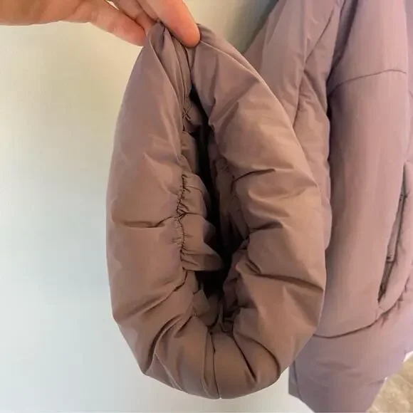 Lululemon hooded insulated wrap size 14 Heathered light orbit Primaloft 2023 - Picture 14 of 15